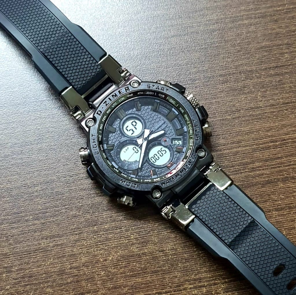 JAM TANGAN PRIA DZINER 8275 ORIGINAL DOUBLE TIME WATER RESISTANT 3OM di qeong.com