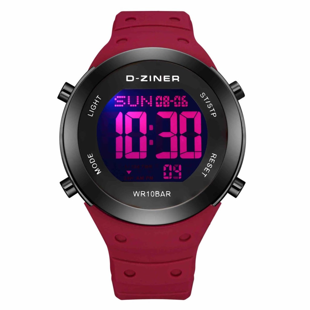 Jam tangan Pria DZINER 8320 digital Original garansi resmi 1 tahun water resistant 5ATM di qeong.com