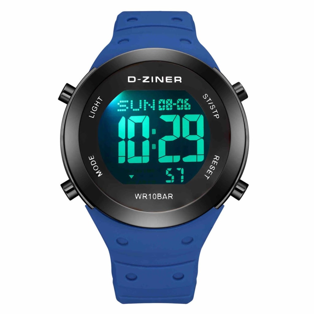 Jam tangan Pria DZINER 8320 digital Original garansi resmi 1 tahun water resistant 5ATM di qeong.com