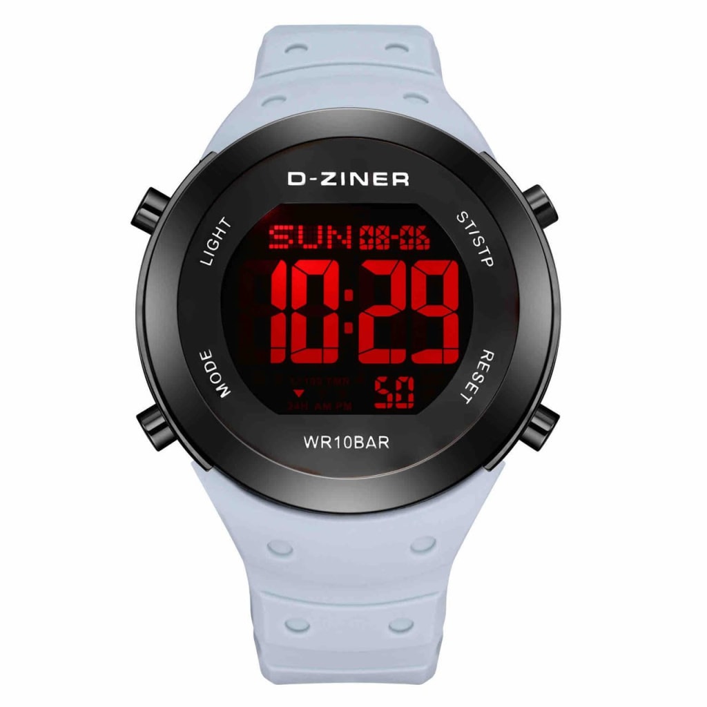 Jam tangan Pria DZINER 8320 digital Original garansi resmi 1 tahun water resistant 5ATM di qeong.com