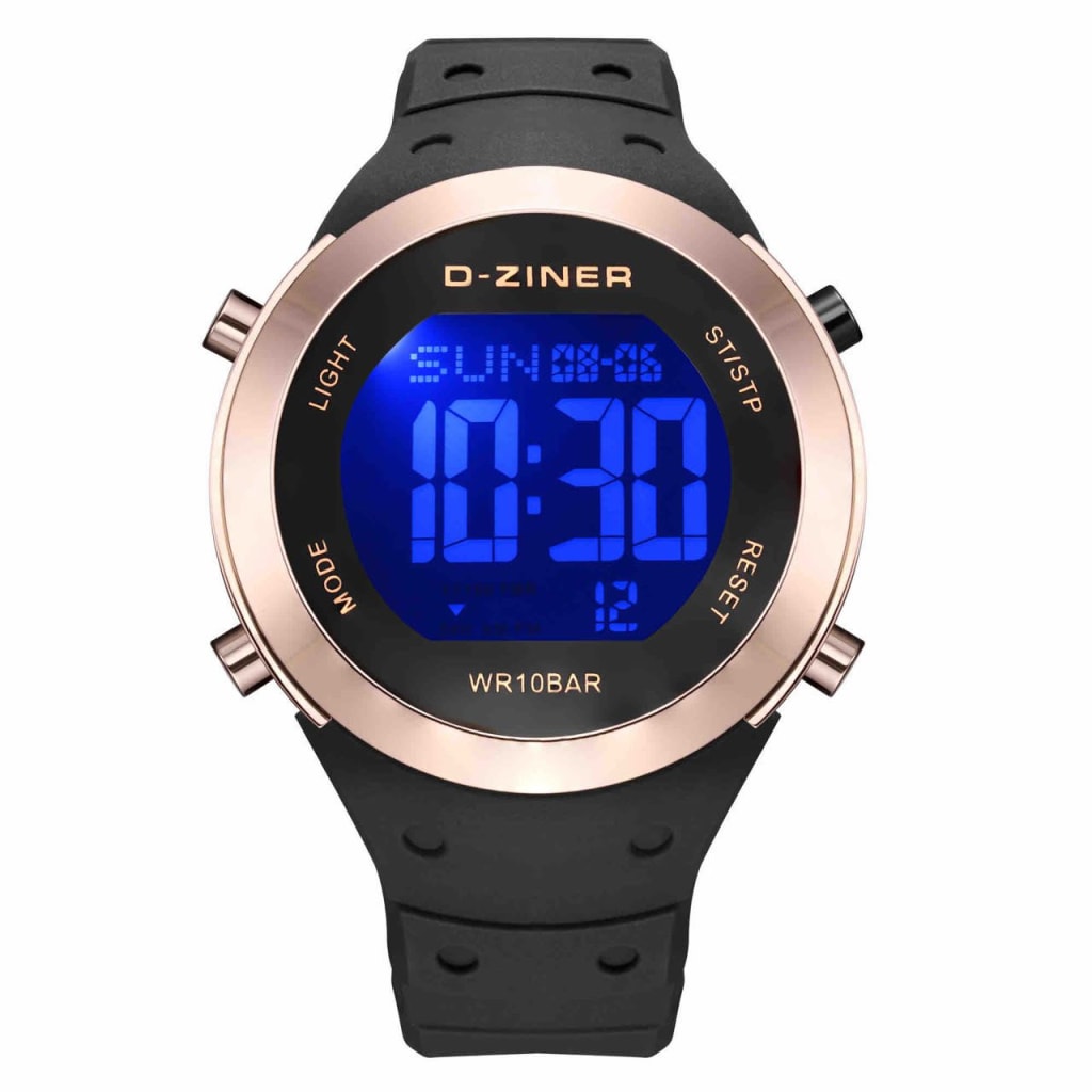 Jam tangan Pria DZINER 8320 digital Original garansi resmi 1 tahun water resistant 5ATM di qeong.com