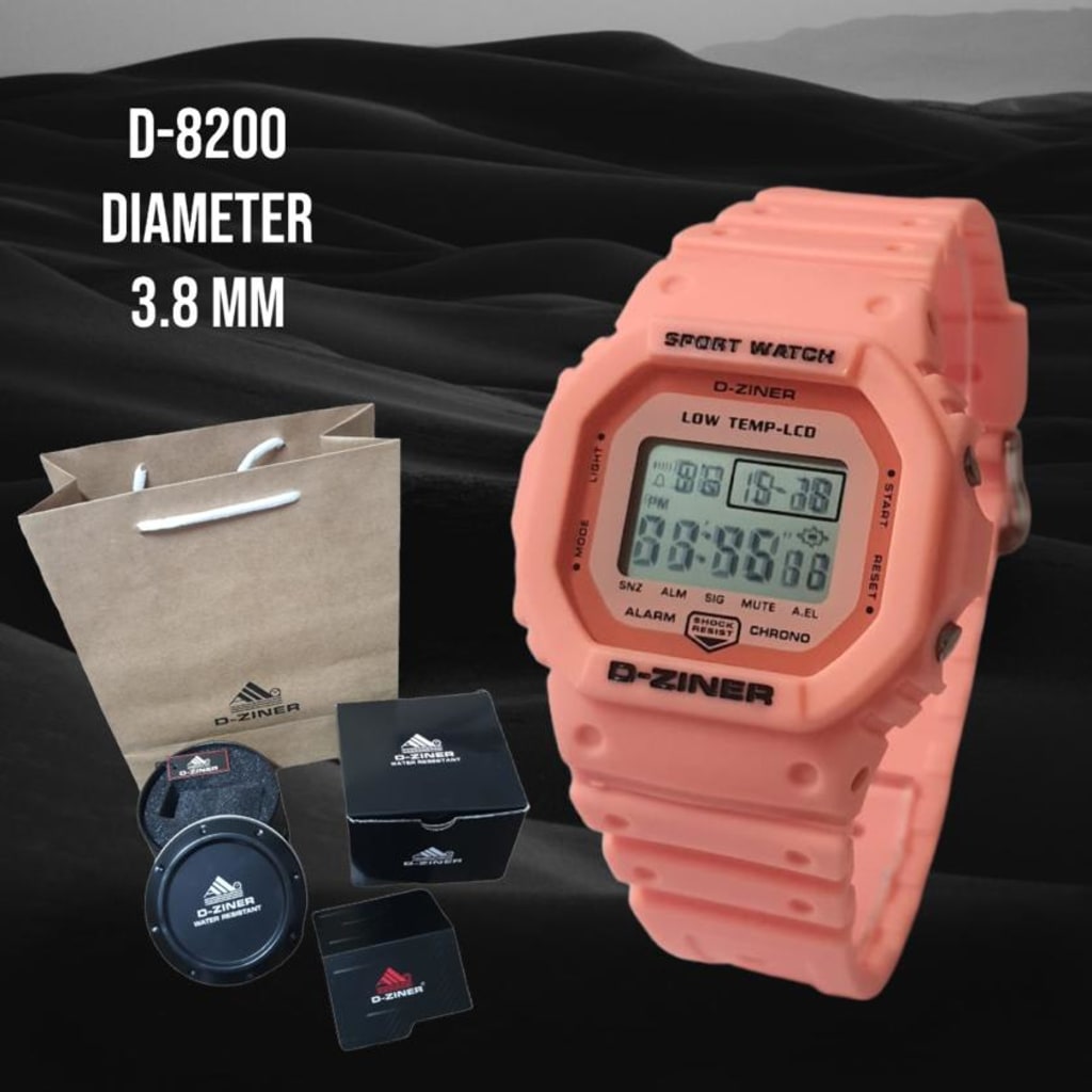 JAM TANGAN PRIA WANITA DZINER 8200 DIGITAL WATER RESISTANT 30M di qeong.com