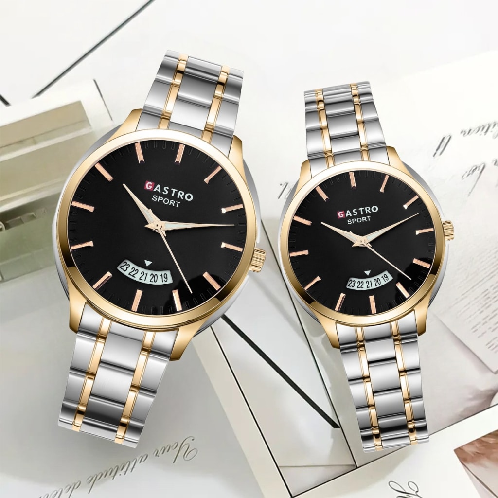 JAM TANGAN GASTRO RANTAI TANGGAL COUPLE 8326 1 di qeong.com