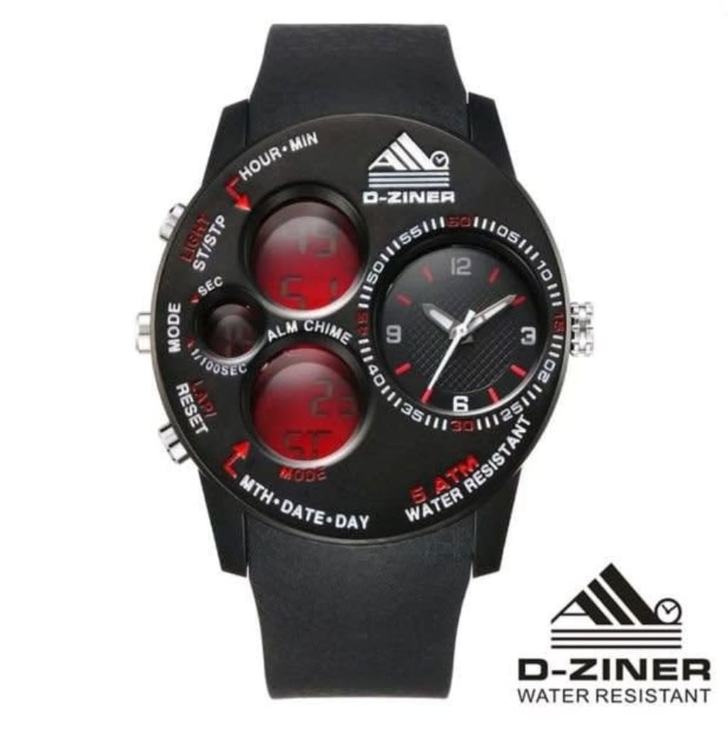 JAM TANGAN PRIA DZINER 8188 THREE TIME SPORTY di qeong.com