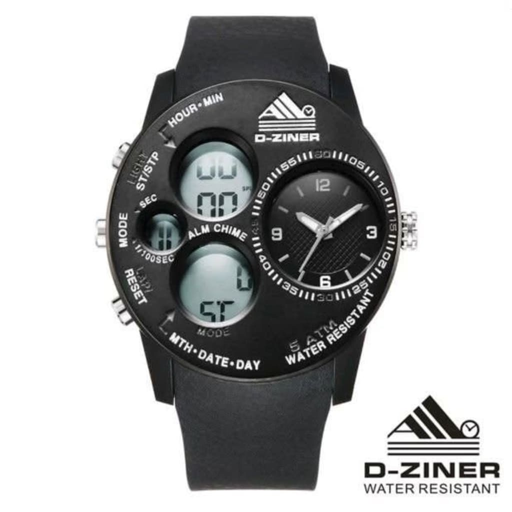 JAM TANGAN PRIA DZINER 8188 THREE TIME SPORTY di qeong.com