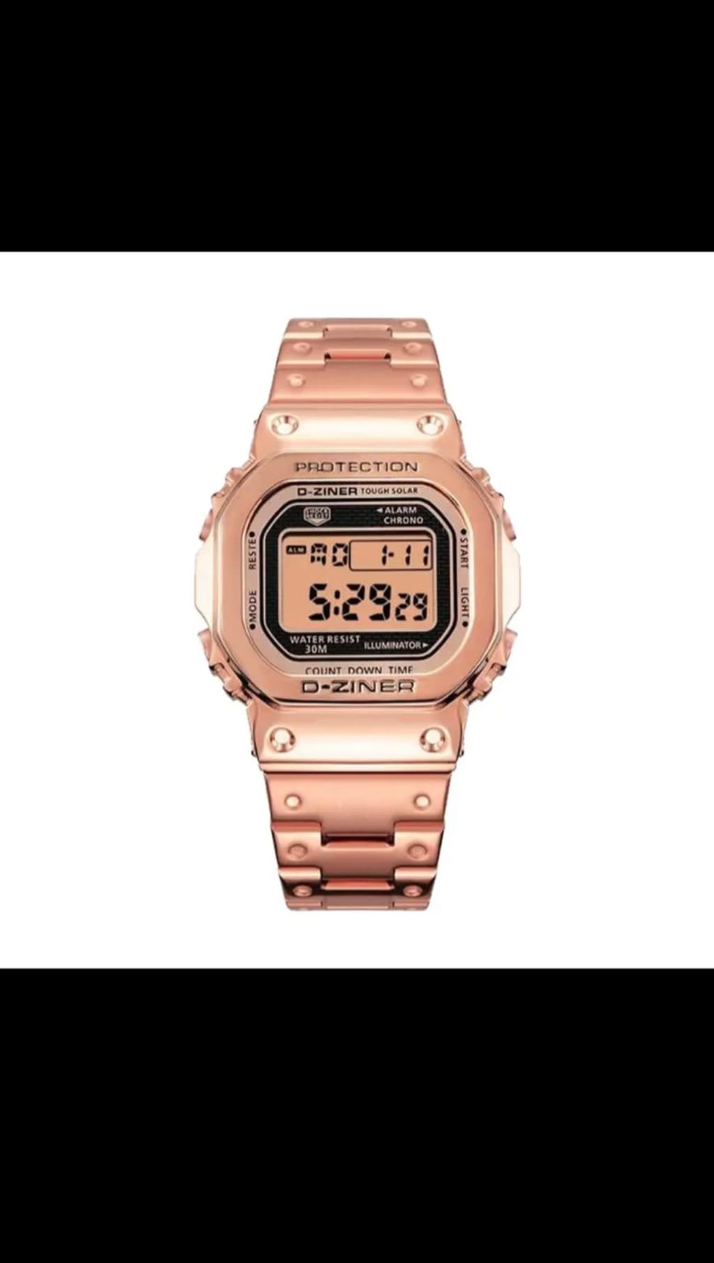 JAM TANGAN PRIA DAN WANITA DZINER 8247 DIGITAL RANTAI STAINLESS STEEL WATER RESISTANT 30M di qeong.com