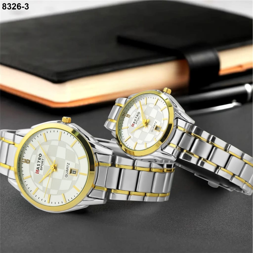 JAM TANGAN GASTRO RANTAI TANGGAL COUPLE 8326 3 di qeong.com