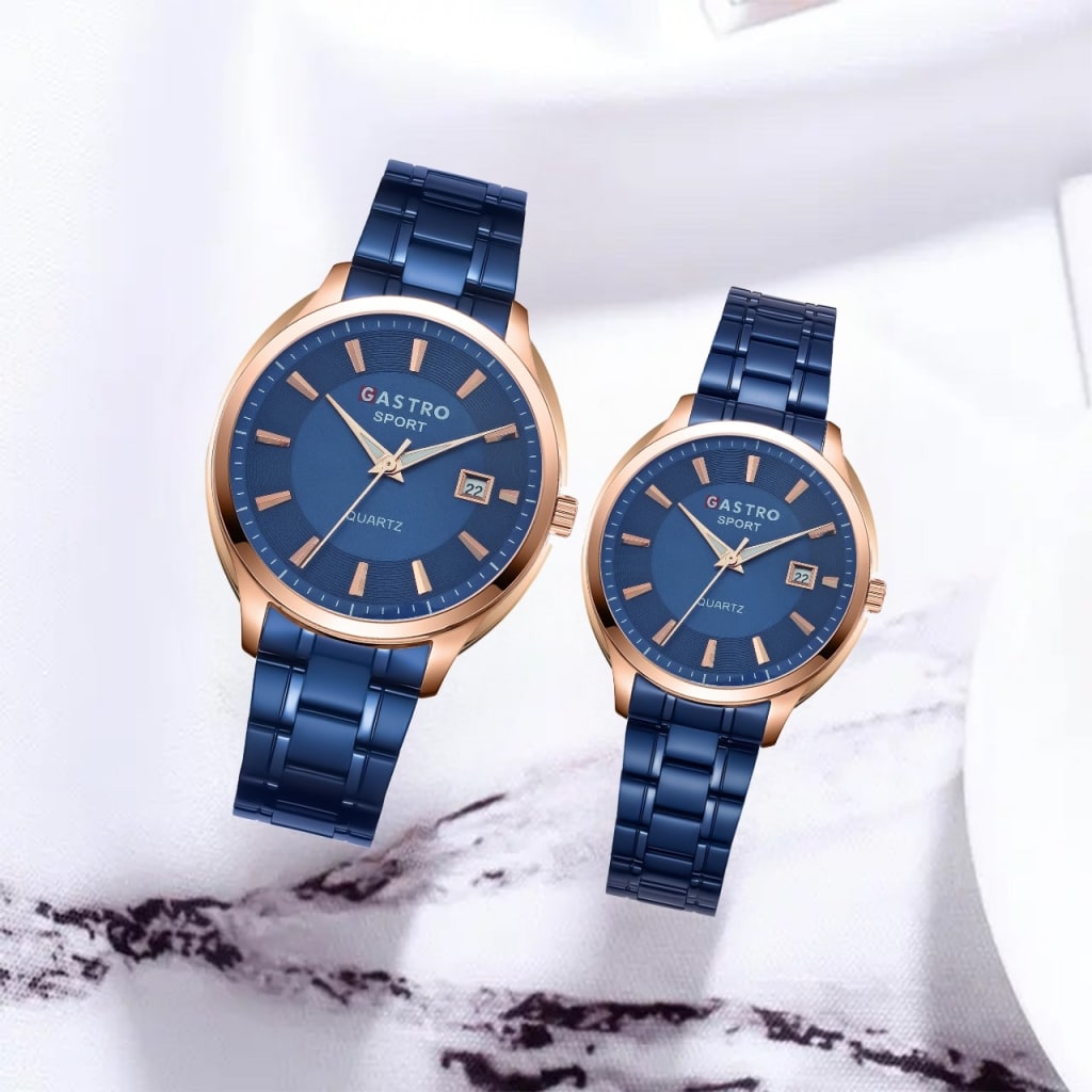 JAM TANGAN GASTRO RANTAI TANGGAL COUPLE 8326 4 di qeong.com