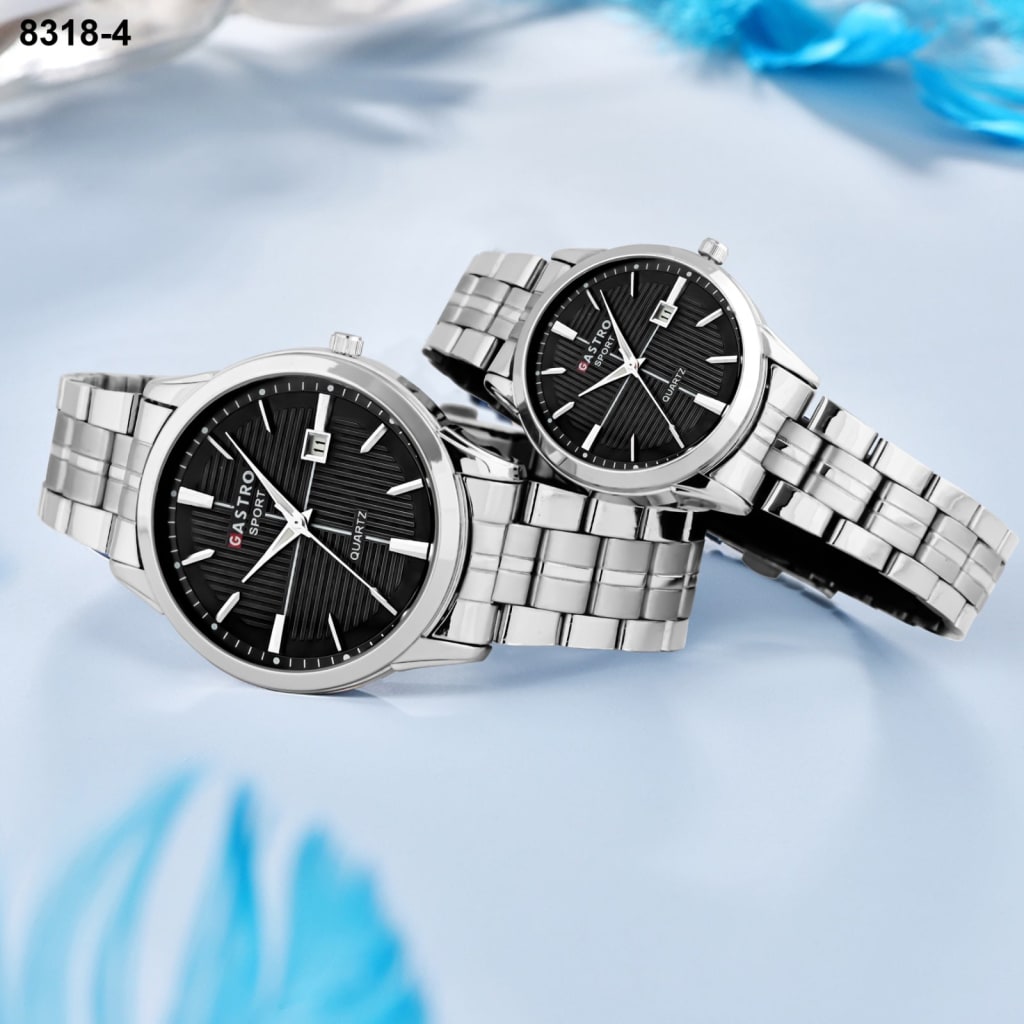 JAM TANGAN GASTRO RANTAI TANGGAL COUPLE 8318 4 di qeong.com