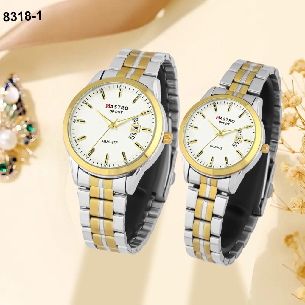 JAM TANGAN GASTRO RANTAI TANGGAL COUPLE 8318 1 di qeong.com