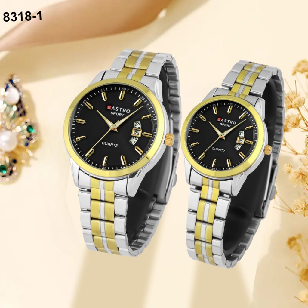 JAM TANGAN GASTRO RANTAI TANGGAL COUPLE 8318 1 di qeong.com