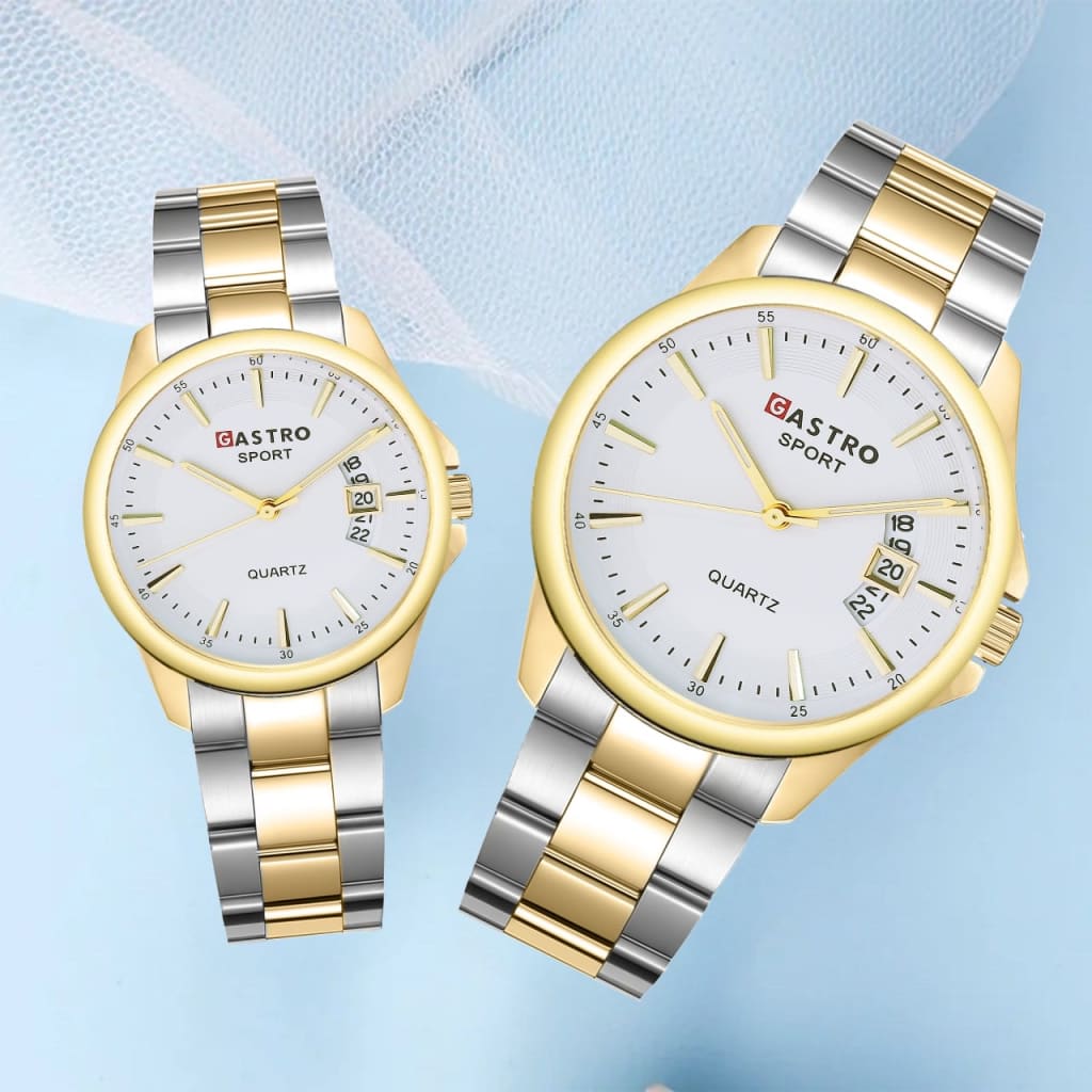 JAM TANGAN GASTRO RANTAI TANGGAL COUPLE 8319 4 di qeong.com