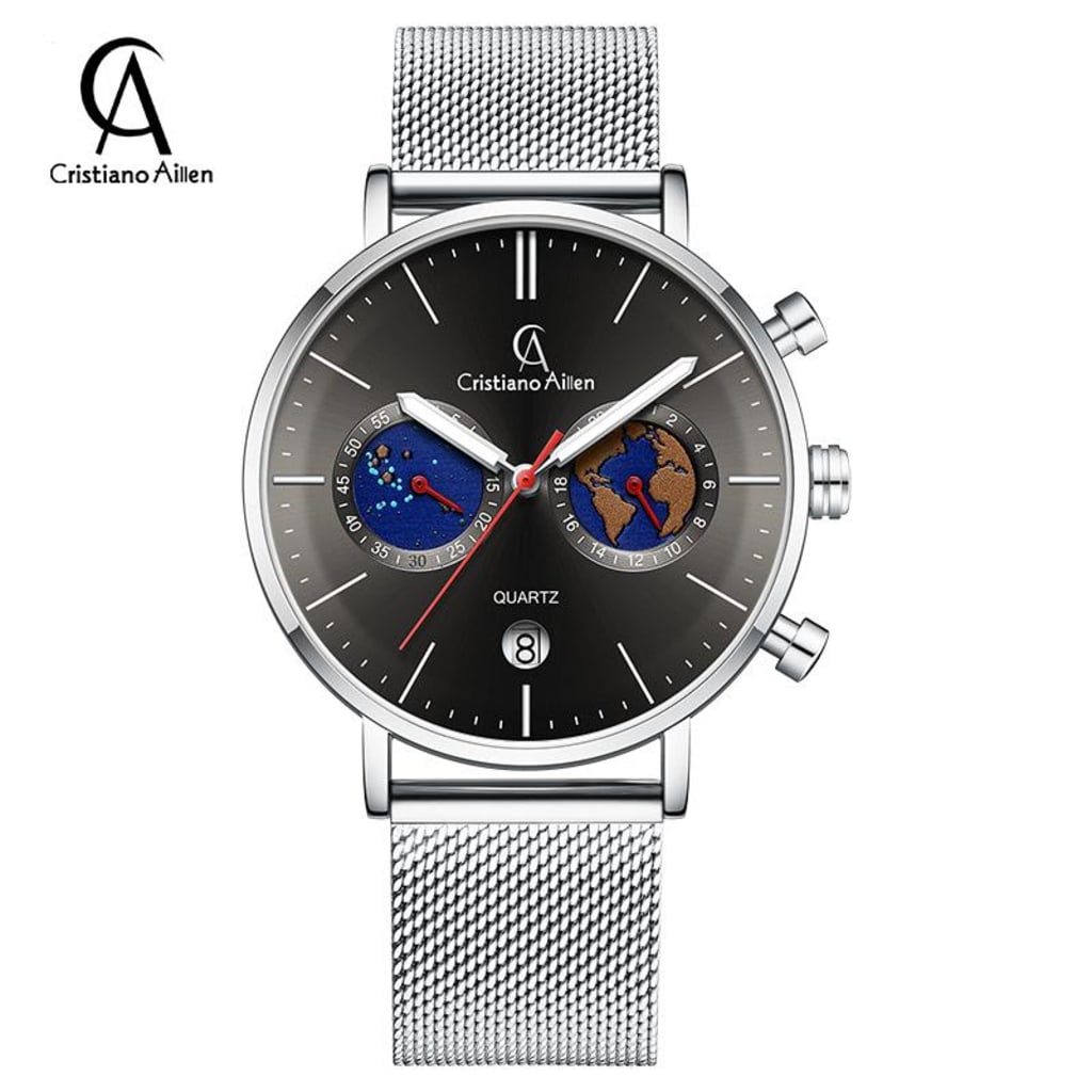 Jam Tangan Pria Cristiano Aillen CA 0810W Chrono di qeong.com