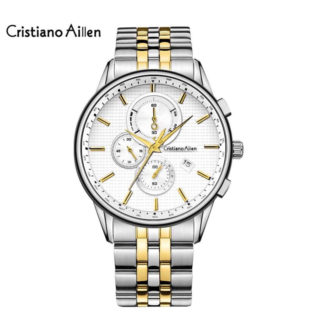 Jam Tangan Pria Cristiano Aillen CA 0848G Chrono Off di qeong.com