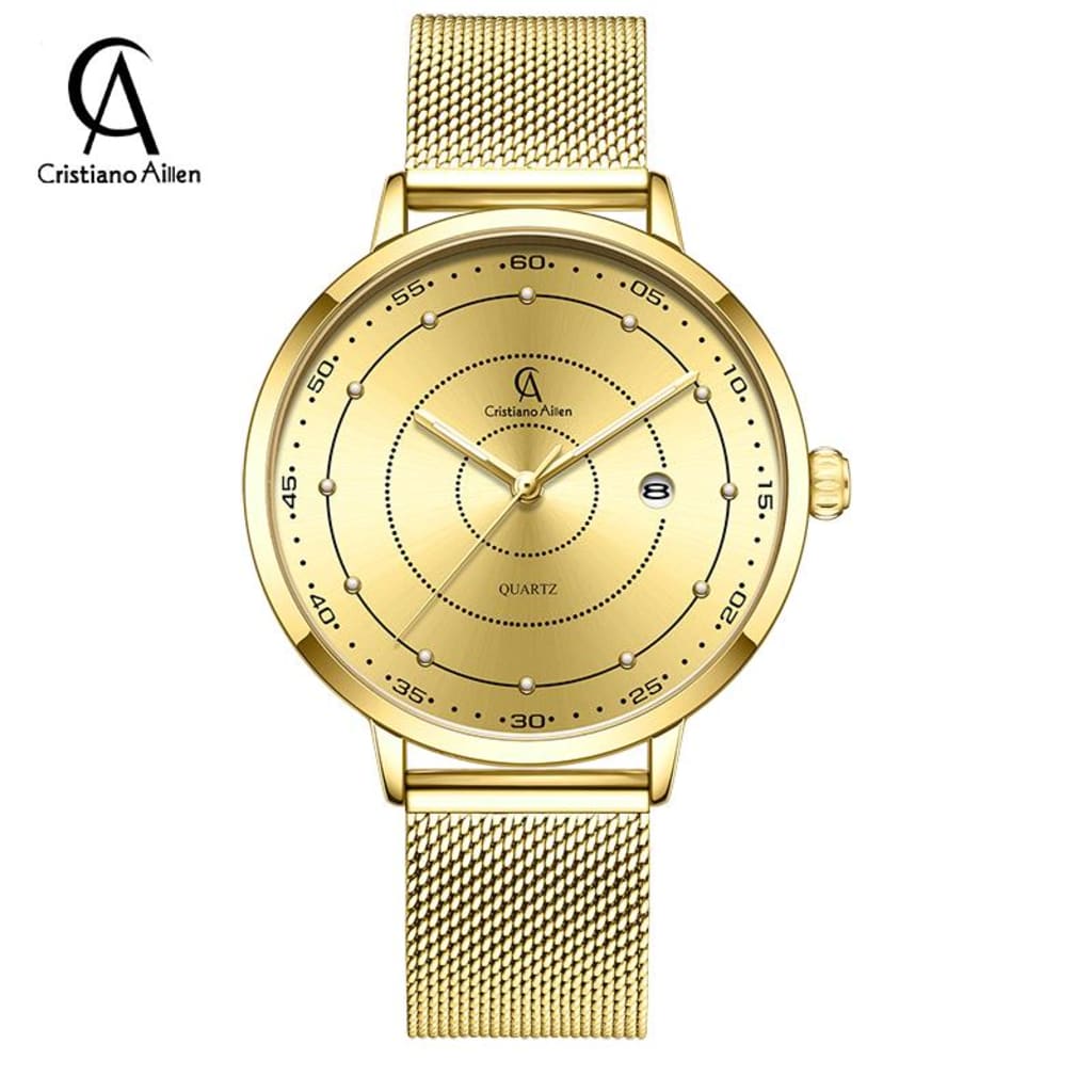 Jam Tangan Pria Cristiano Aillen CA 0838W Quartz Alloy Chrono di qeong.com