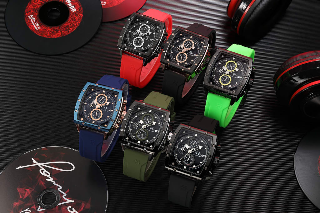 Jam Tangan Pria Evans Jayden 9463 Rubber Chrono di qeong.com