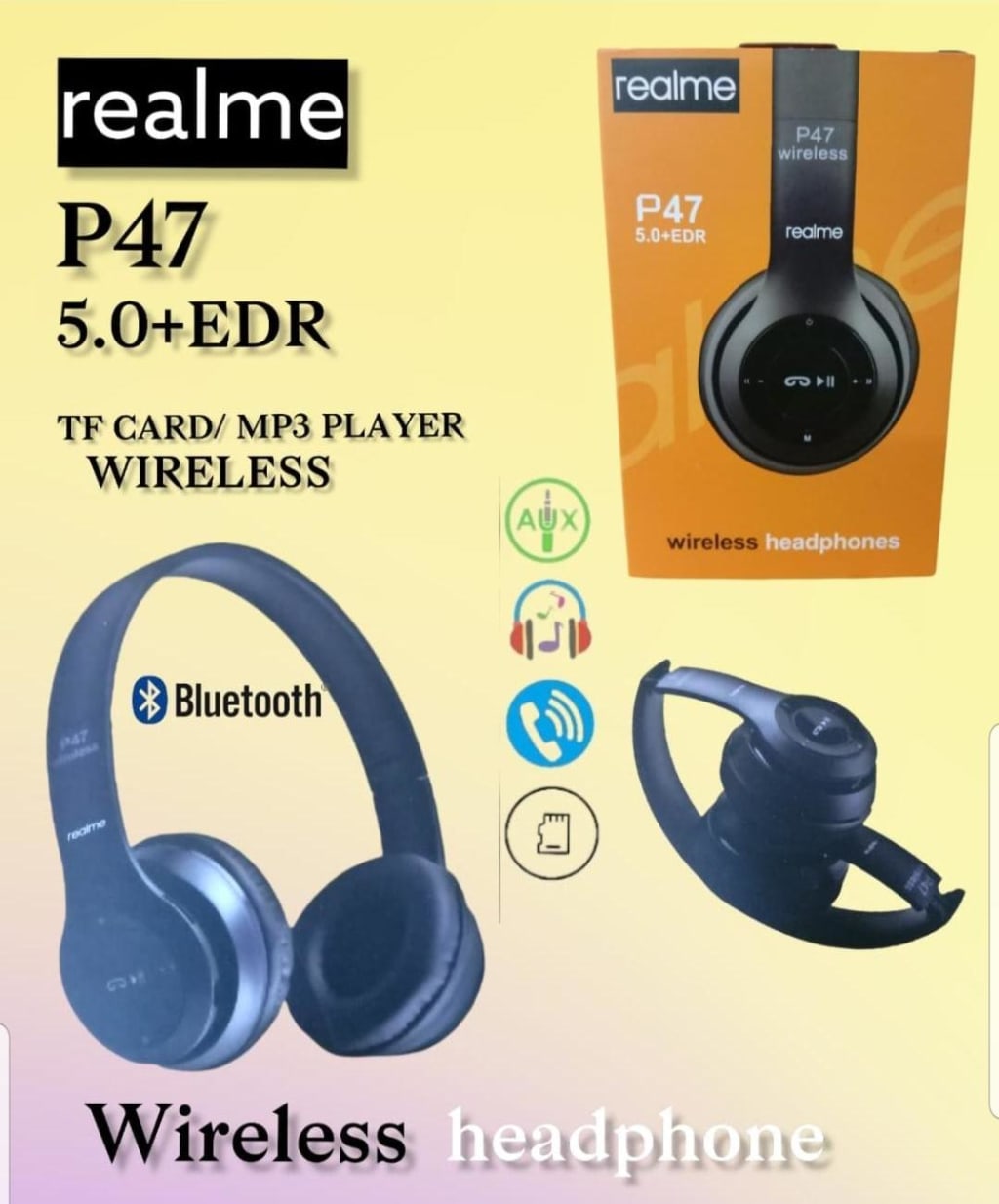 HEADSET BANDO BLUETOOTH REALME P47 di qeong.com