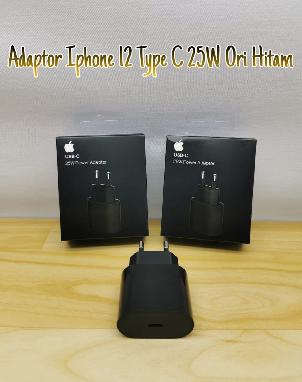 BATOK IPHONE 12 TYPE C 25W FULL BLACK di qeong.com