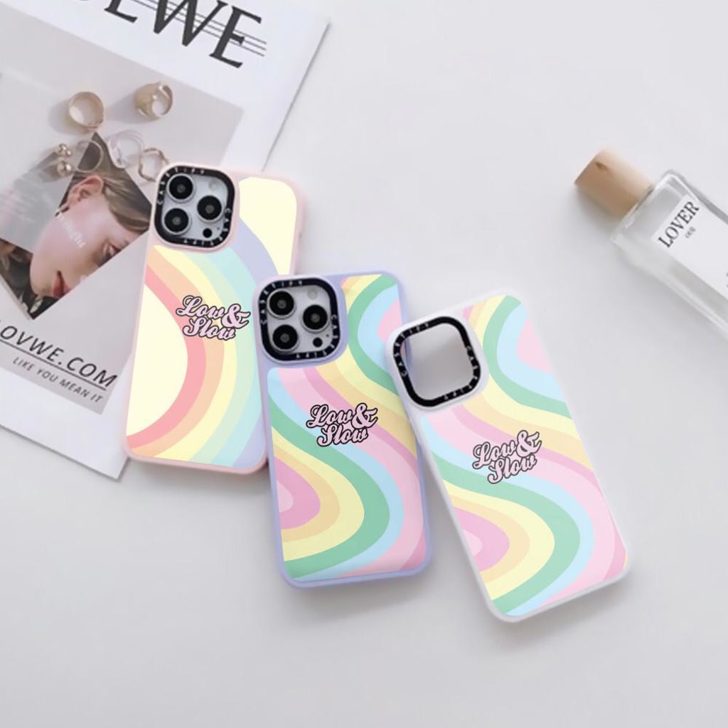 TPU PUFFY CASETIFY LOVE RAINBOW di qeong.com