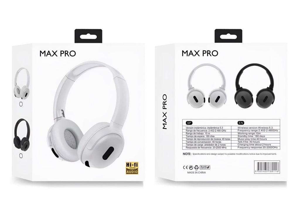 HEADPHONE BLUETOOTH MAX PRO di qeong.com