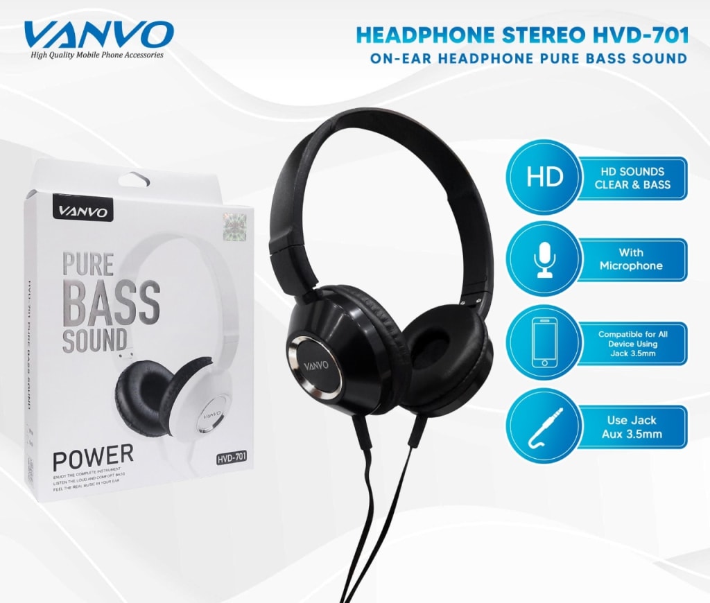 HEADPHONE BANDO VANVO HVD-701 di qeong.com