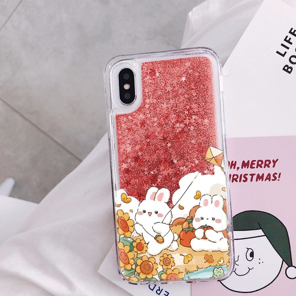 SOFTCASE WATER GLITTER COMPANY BEAR di qeong.com