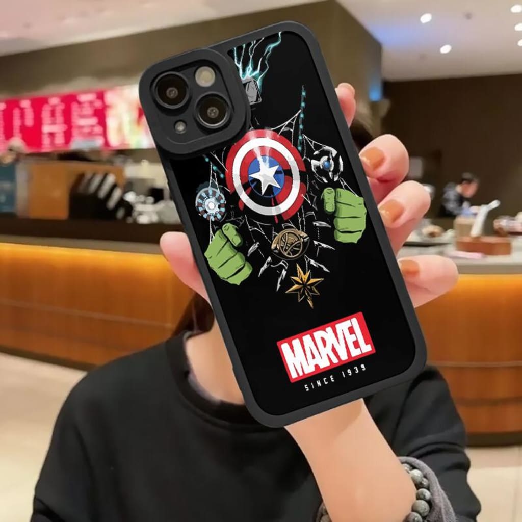 SOFTCASE PREMIUM BLACK PROTECT WE NEED MARVEL di qeong.com