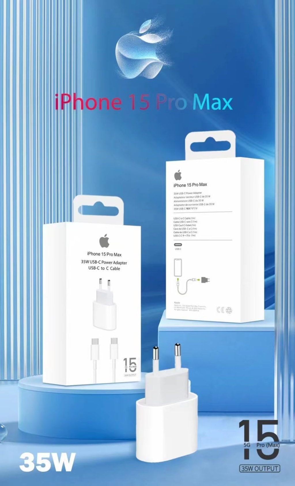 CHARGER ORIGINAL IPHONE 15 PROMAX 35W di qeong.com