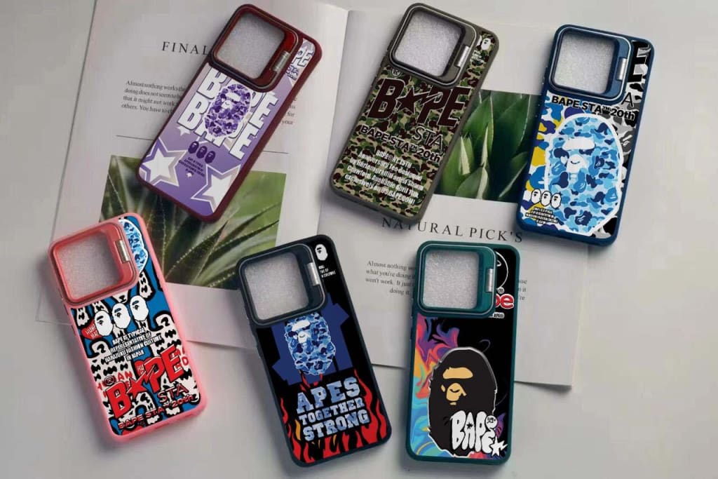 SOFTCASE PREMIUM FLANEL BRACKET BAPE TOGETHER di qeong.com