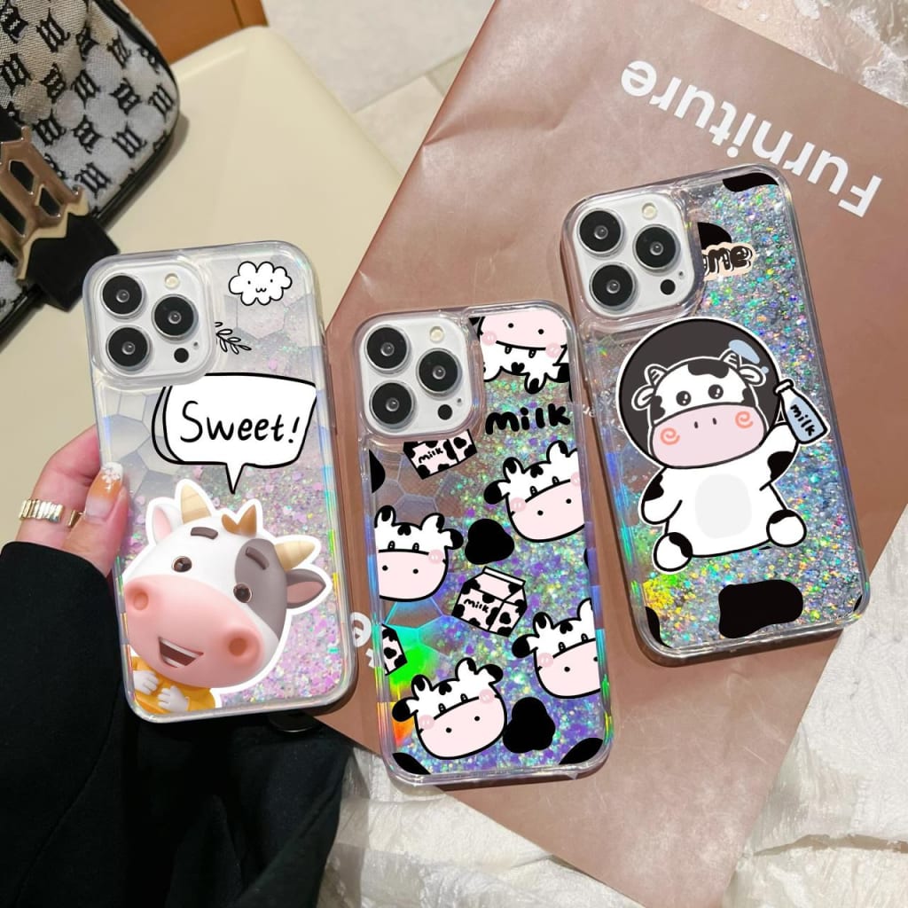 SOFTCASE WATER GLITTER SHINE  MIU MIU LUCK di qeong.com