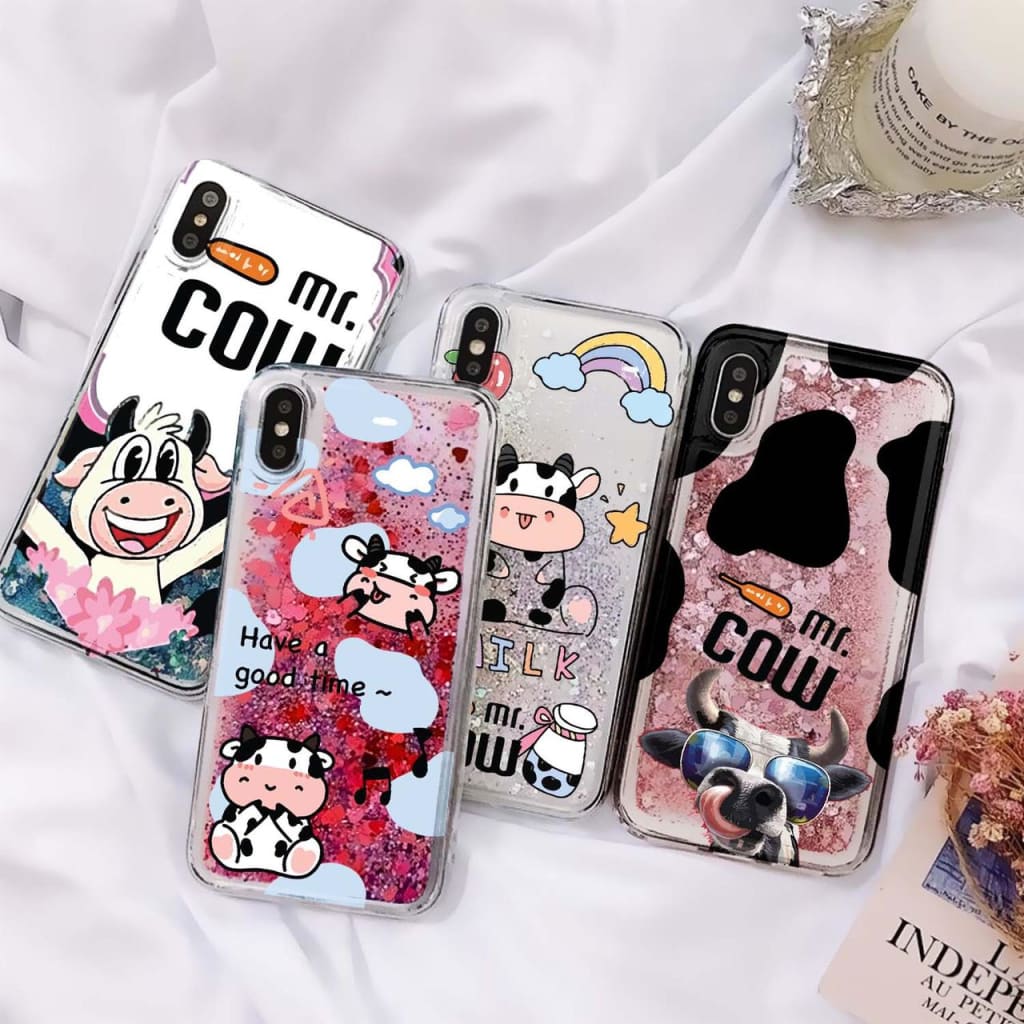 SOFTCASE WATER GLITTER MR COW di qeong.com