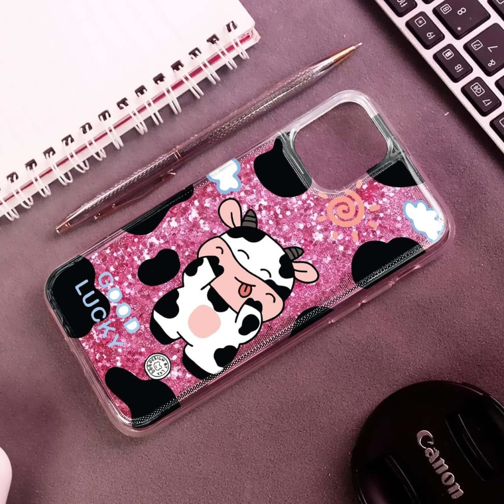 SOFTCASE WATER GLITTER MR COW di qeong.com