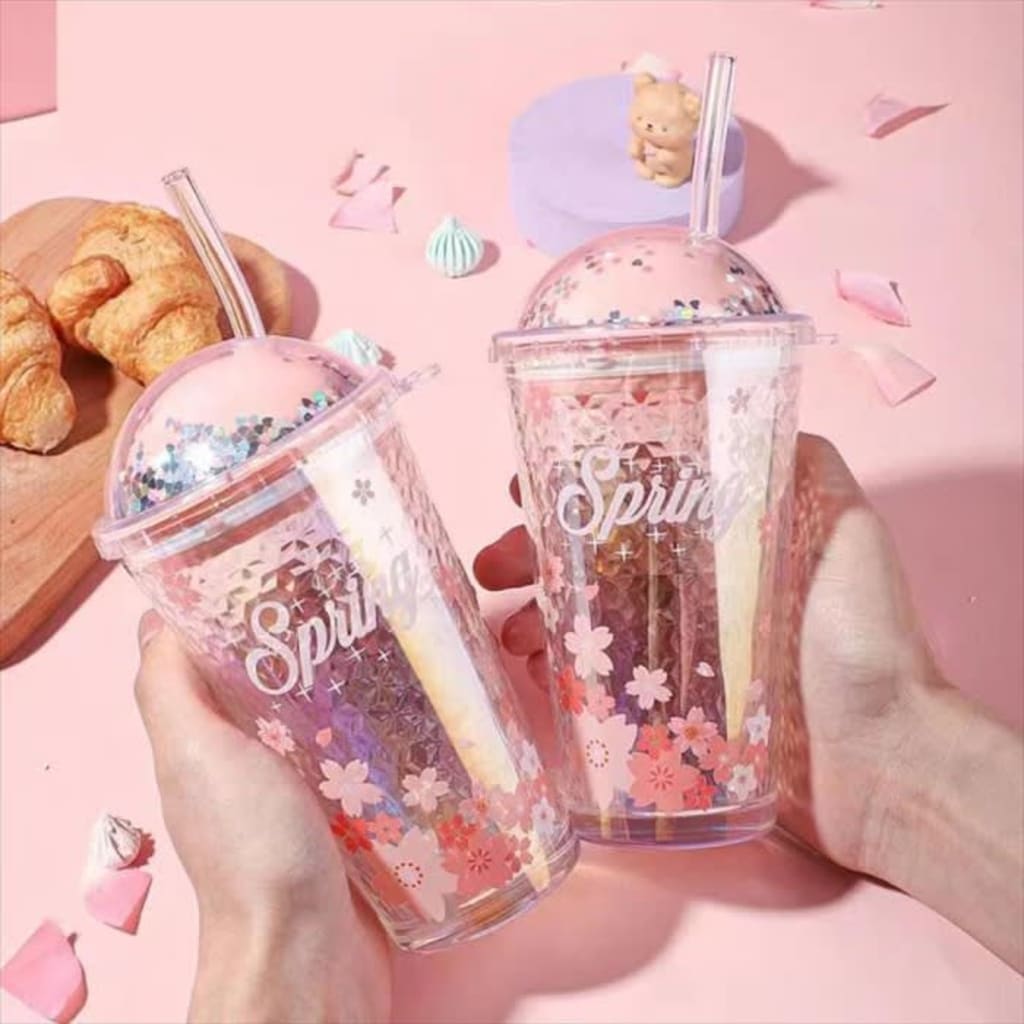 BOTOL TUMBLER KACA + SEDOTAN 450 ML di qeong.com BOTOL TUMBLER KACA + SEDOTAN 450 ML di qeong.com