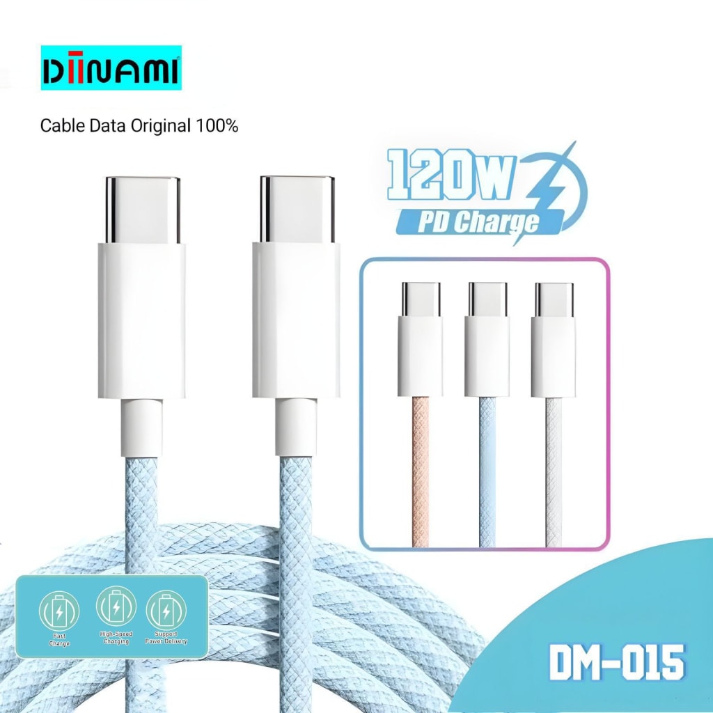 KABEL DATA DIINAMI DM-015 120W FAST CHARGING di qeong.com KABEL DATA DIINAMI DM-015 120W FAST CHARGING di qeong.com