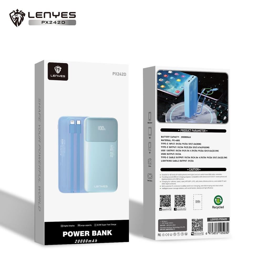 POWER BANK LENYES PX-242D 20.000MAH di qeong.com POWER BANK LENYES PX-242D 20.000MAH di qeong.com
