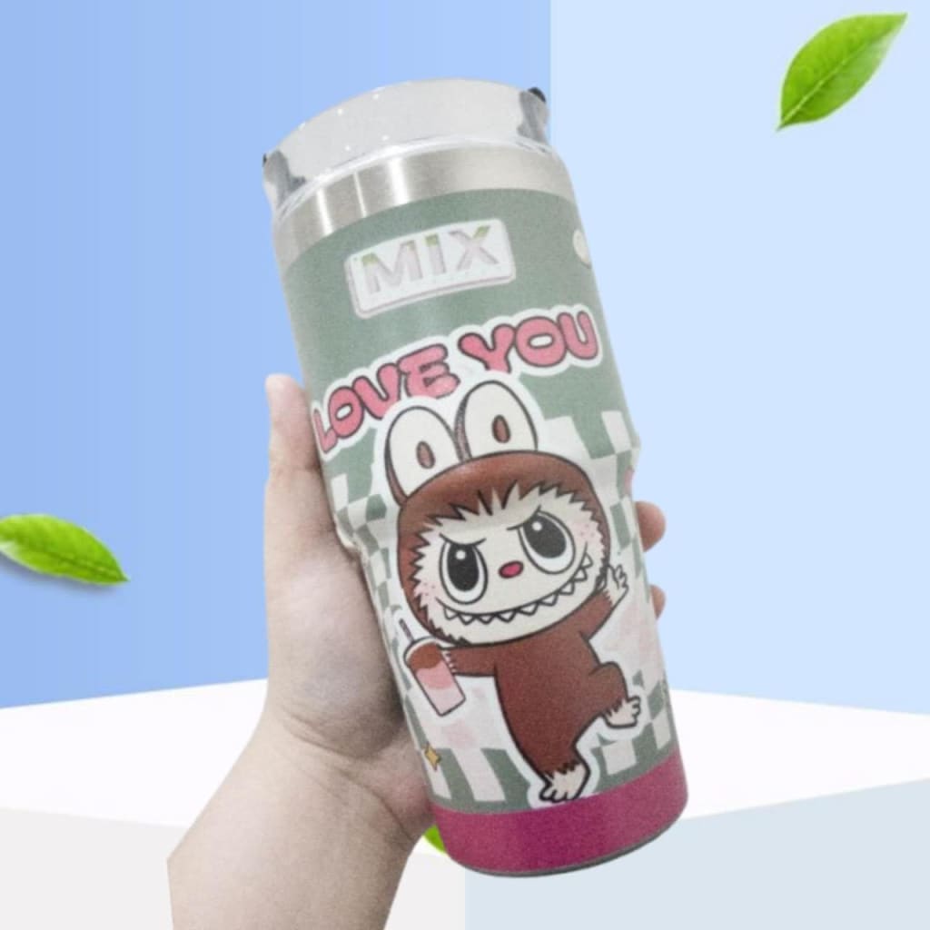 TUMBLER ANTI PANAS MOTIF LABUBU  600 ML KODE ST8155 di qeong.com