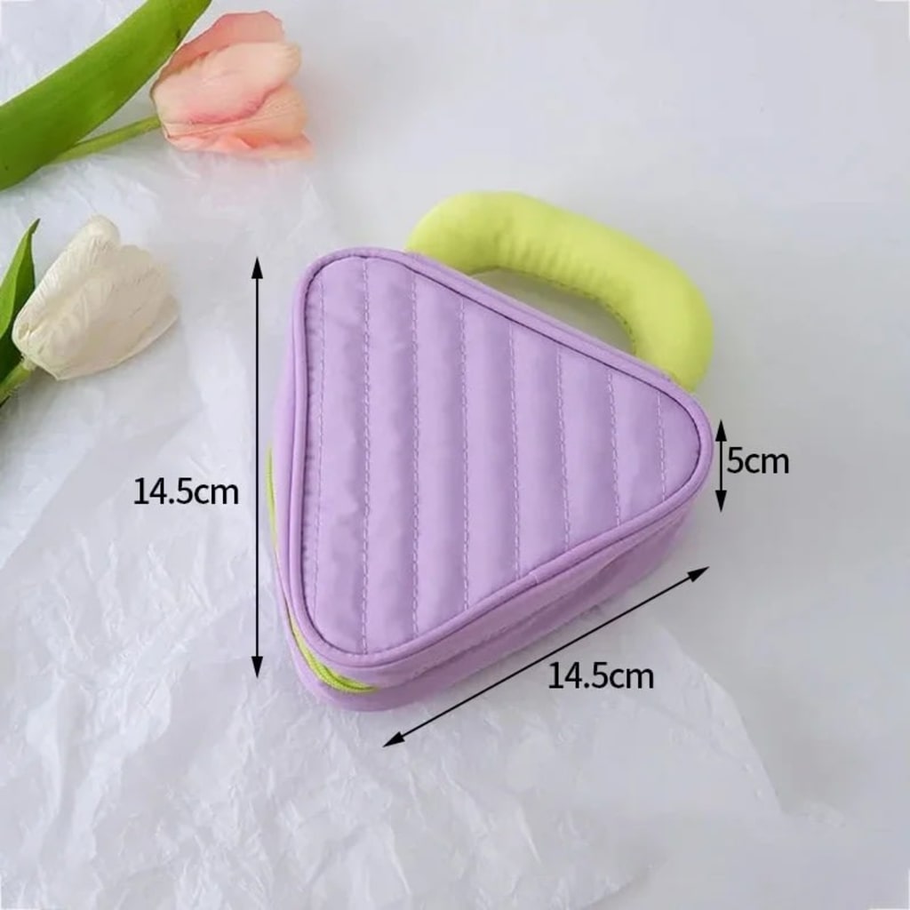 TAS / POUCH KOSMETIK TRIANGLE di qeong.com