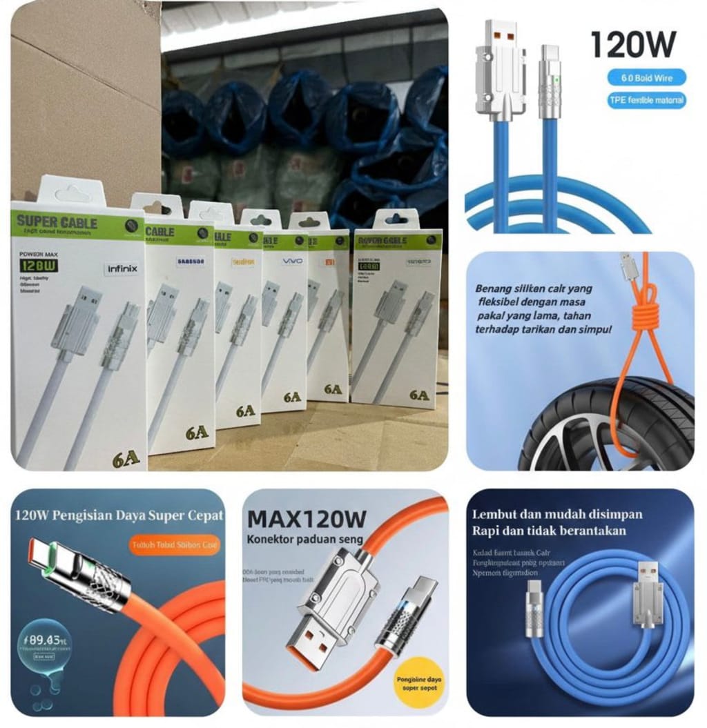 KABEL DATA BRAND 120W 6A di qeong.com