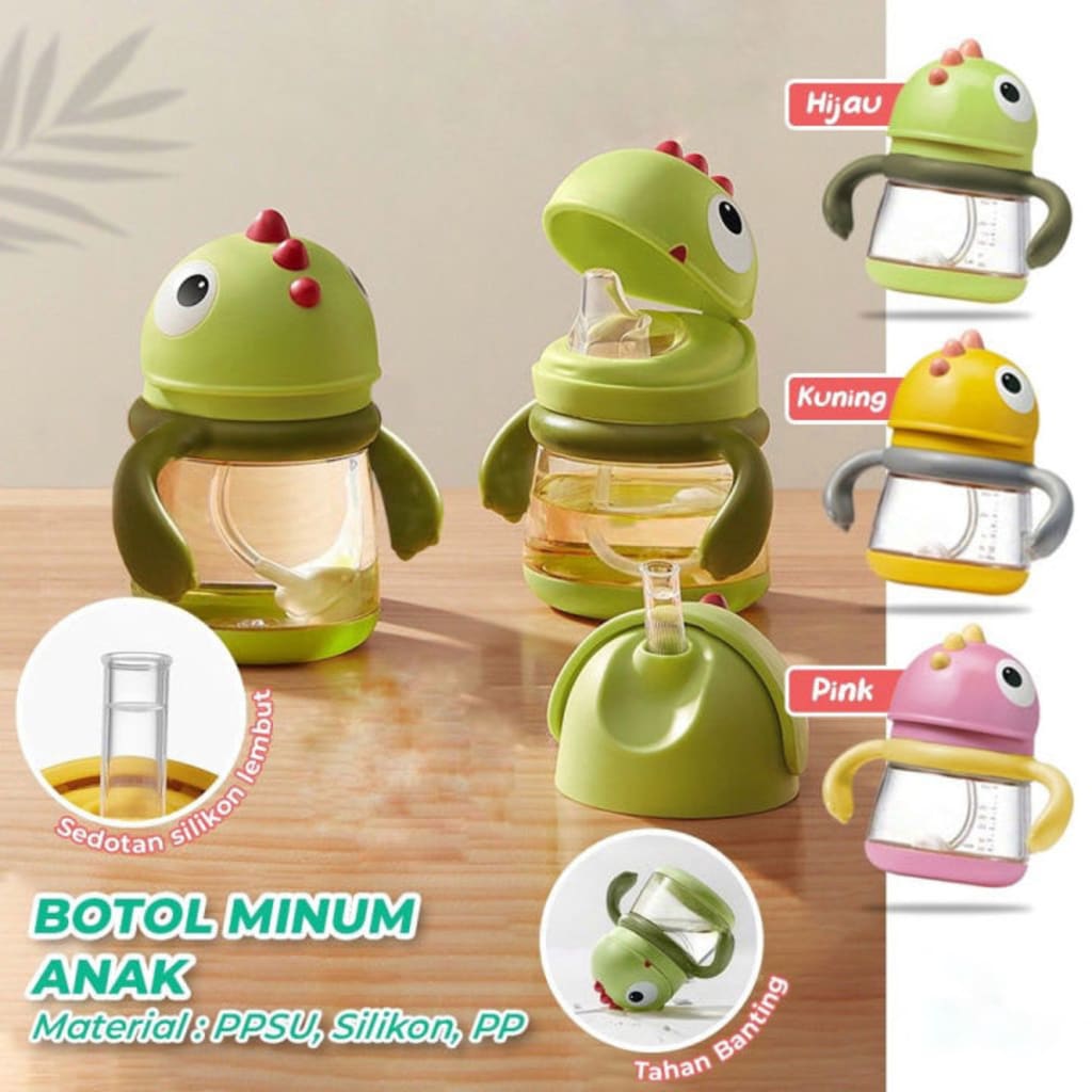 BOTOL MINUM BAYI T-REX 220ML KODE 2302 di qeong.com