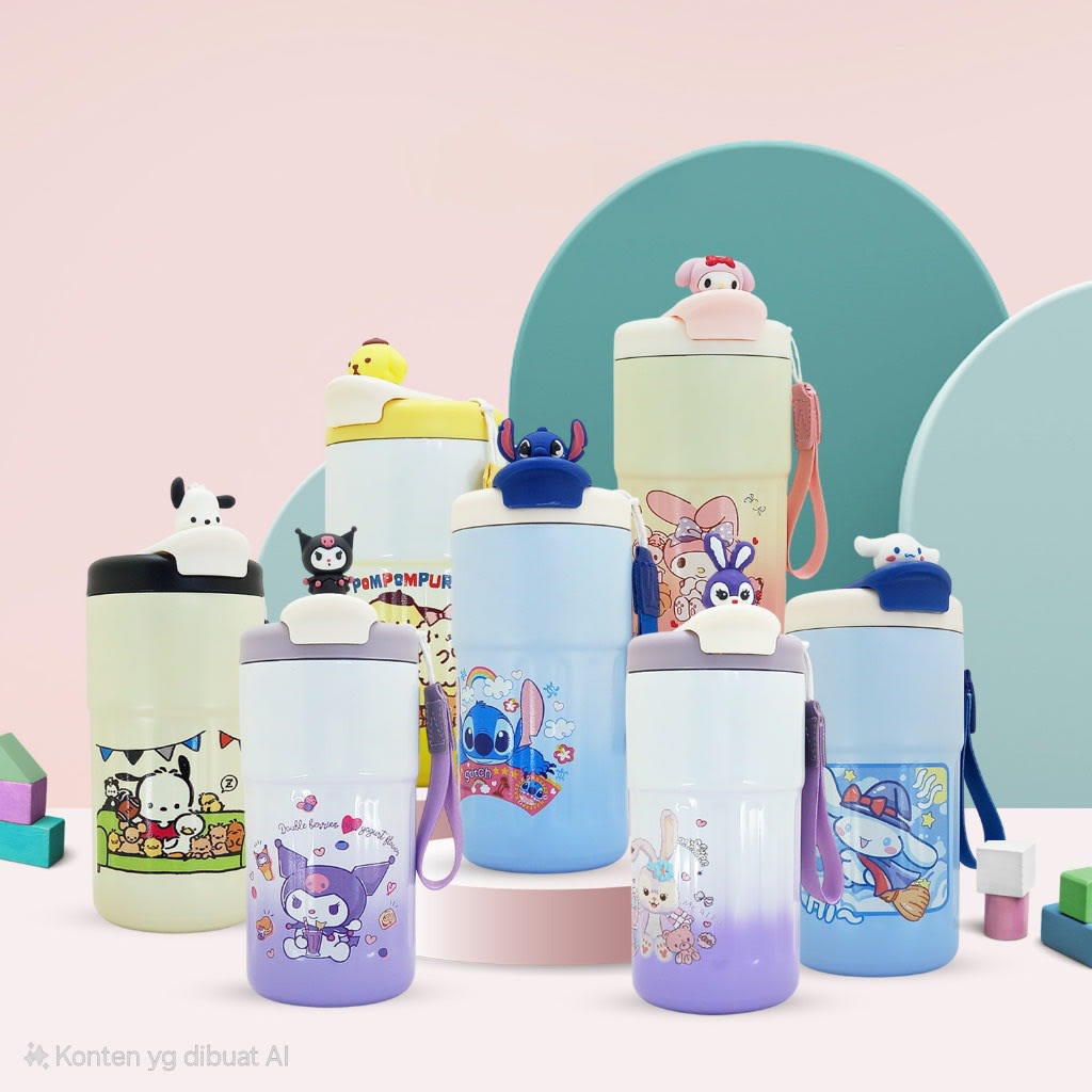 TUMBLER TERMOS SANRIO 450ML KODE 2357 di qeong.com