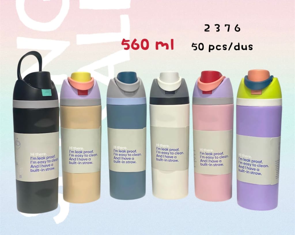 TERMOS MINUM GAGANG SIMPLE/ ANTI PANAS KODE 2375/76/77/78 di qeong.com