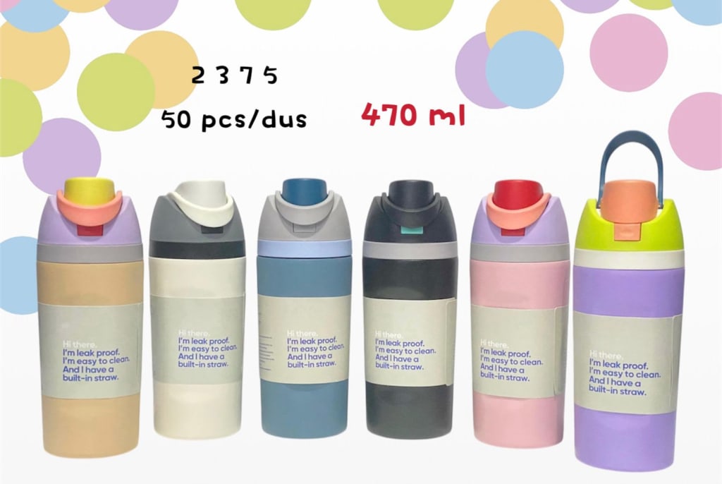 TERMOS MINUM GAGANG SIMPLE/ ANTI PANAS KODE 2375/76/77/78 di qeong.com