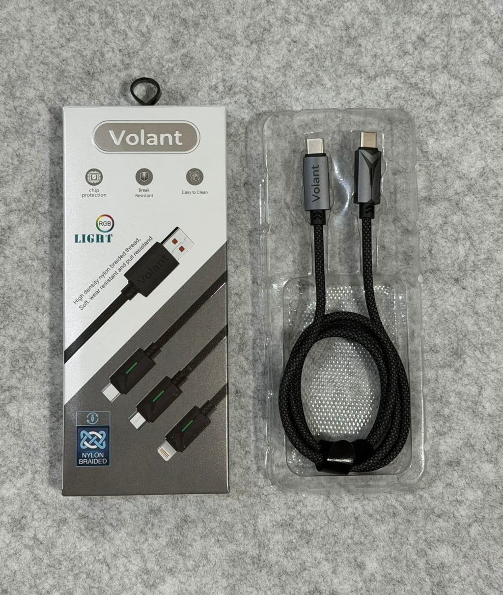 KABEL DATA VOLANT LED LIGHT ORIGINAL 100% KABEL NILON di qeong.com