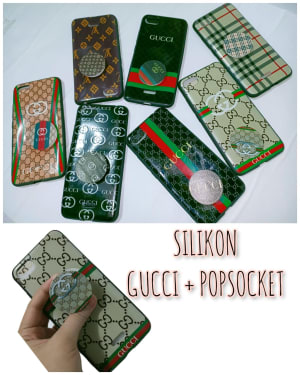 SOFTCASE GUCCI + POPSOCKET di qeong.com