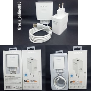 Travel Charger Oppo 80W Original 100% Super Vooc Fastcharging Kabel Micro Usb & Type C di qeong.com