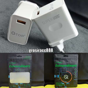 Adaptor Batok Charger Qtop 30W Original 100% Produk Best Premium Quallity Super Vooc Fast Charging di qeong.com