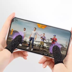 Mobile Gaming Finger Sleeve/Sarung Tangan Jari Game Anti Lembab/Gores di qeong.com