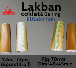 Lakban bening & coklat di qeong.com