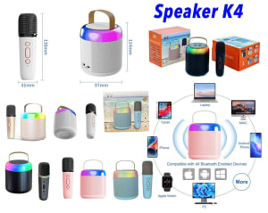 SPEAKER KARAOKE K4 + MIC di qeong.com