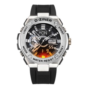 JAM TANGAN PRIA DZINER 8237 DUAL TIME TERBARU di qeong.com